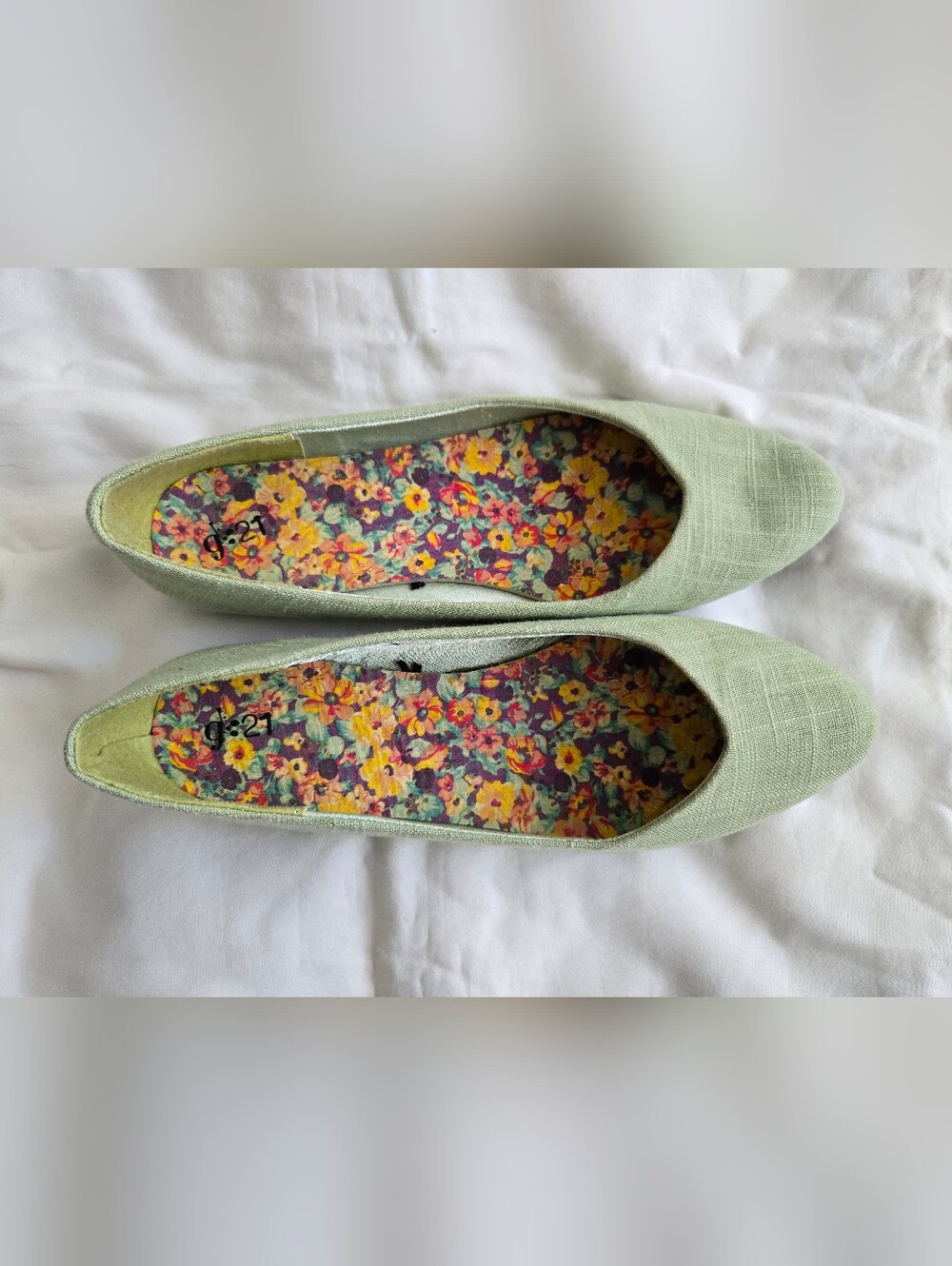G:21  10 Rainbow 2 Mint Green Ballet Flats